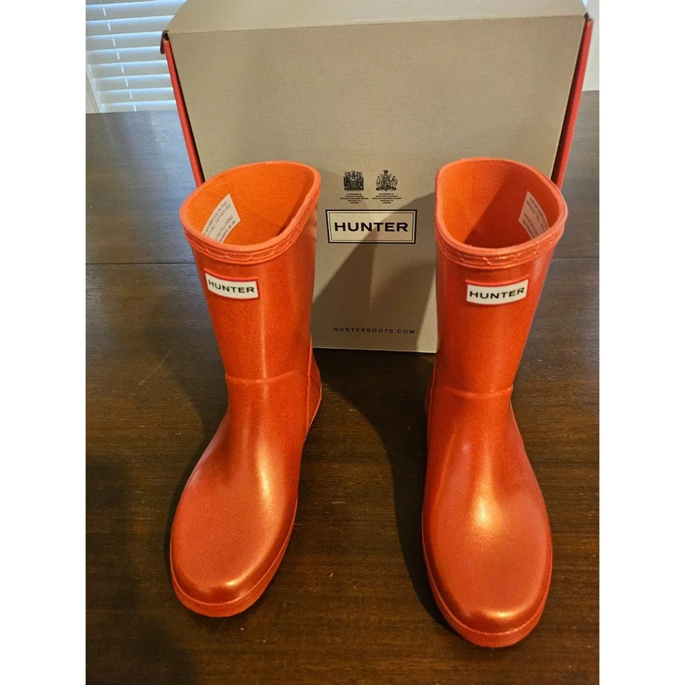 Hunter Boots 2 Boys 3 Girls Kids Original First Classic Nebula Rainboot Red Tang